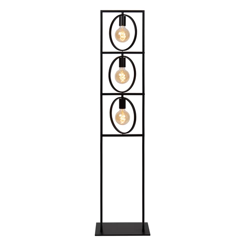 Lucide SUUS - Vloerlamp - 3xE27 - Zwart - detail 1